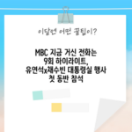 MBC 지금 거신 전화