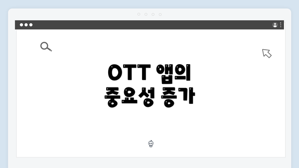 OTT 앱의 중요성 증가