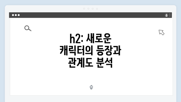 h2: 새로운 캐릭터의 등장과 관계도 분석