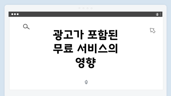 광고가 포함된 무료 서비스의 영향