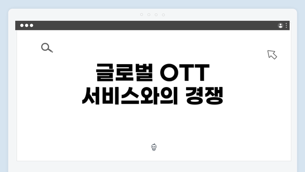 글로벌 OTT 서비스와의 경쟁