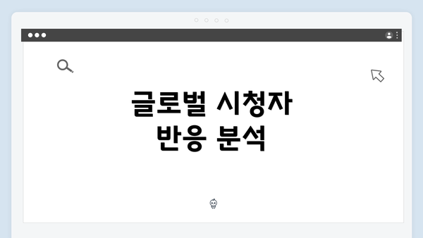 글로벌 시청자 반응 분석