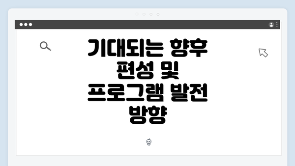 기대되는 향후 편성 및 프로그램 발전 방향