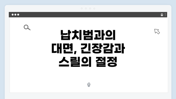 납치범과의 대면, 긴장감과 스릴의 절정