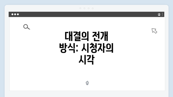 대결의 전개 방식: 시청자의 시각