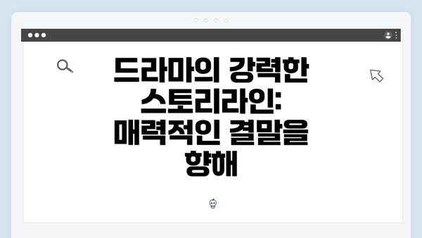 드라마의 강력한 스토리라인: 매력적인 결말을 향해