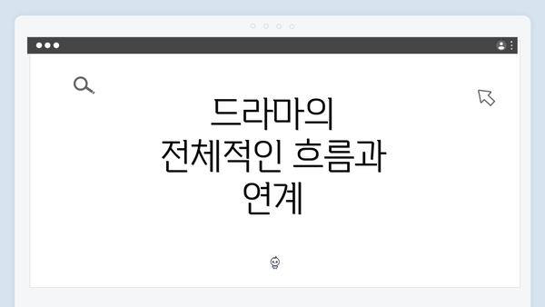 드라마의 전체적인 흐름과 연계