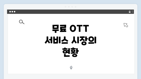 무료 OTT 서비스 시장의 현황