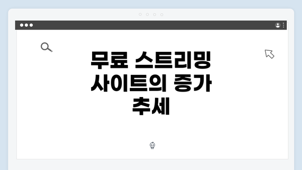 무료 스트리밍 사이트의 증가 추세