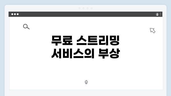 무료 스트리밍 서비스의 부상