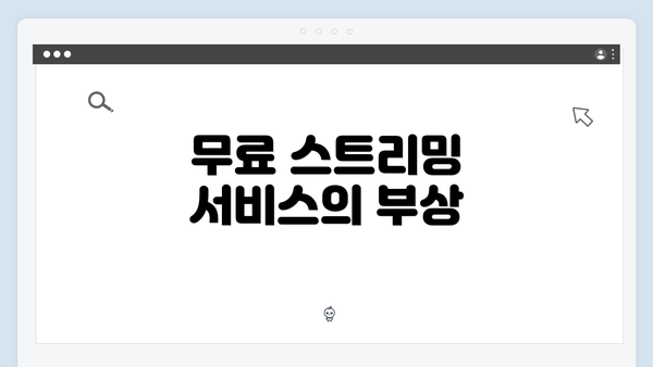 무료 스트리밍 서비스의 부상