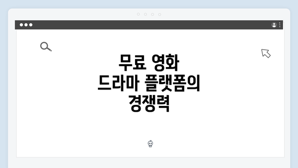 무료 영화 드라마 플랫폼의 경쟁력