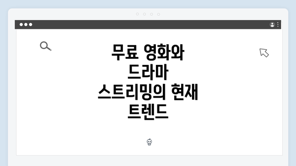 무료 영화와 드라마 스트리밍의 현재 트렌드