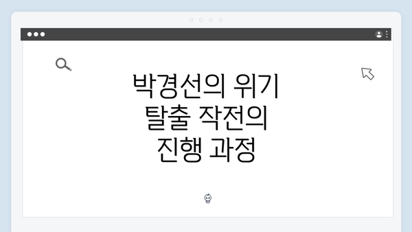 박경선의 위기 탈출 작전의 진행 과정