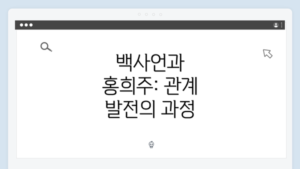 백사언과 홍희주: 관계 발전의 과정