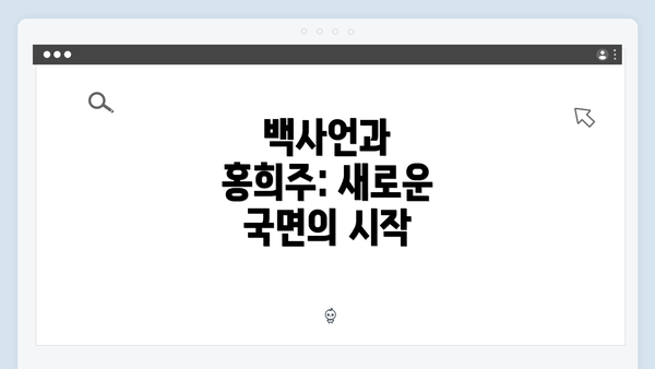 백사언과 홍희주: 새로운 국면의 시작