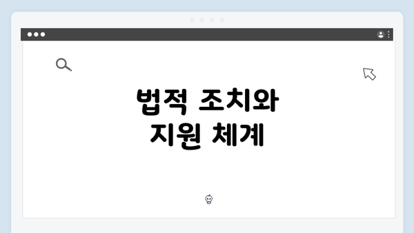 법적 조치와 지원 체계