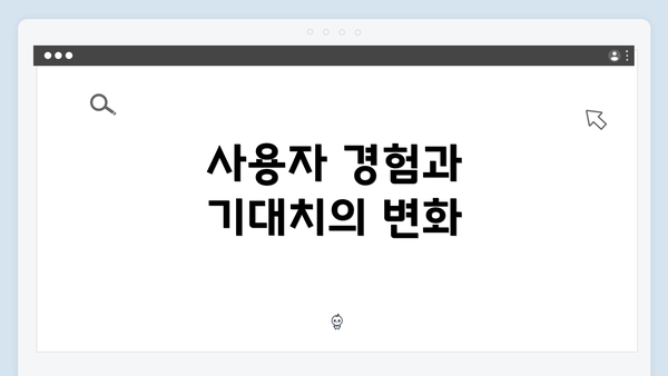 사용자 경험과 기대치의 변화