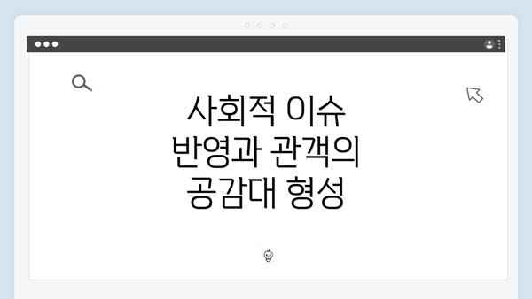 사회적 이슈 반영과 관객의 공감대 형성