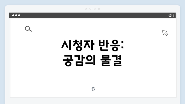 시청자 반응: 공감의 물결