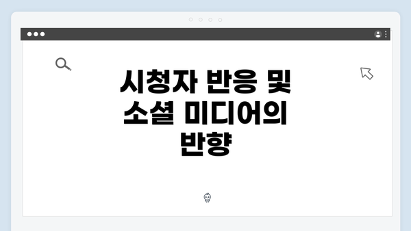 시청자 반응 및 소셜 미디어의 반향