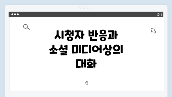 시청자 반응과 소셜 미디어상의 대화