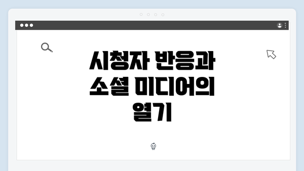 시청자 반응과 소셜 미디어의 열기