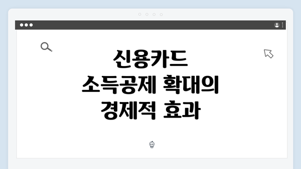 신용카드 소득공제 확대의 경제적 효과