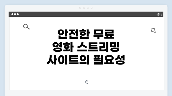 안전한 무료 영화 스트리밍 사이트의 필요성