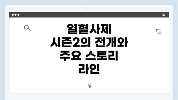 열혈사제 시즌2의 전개와 주요 스토리 라인