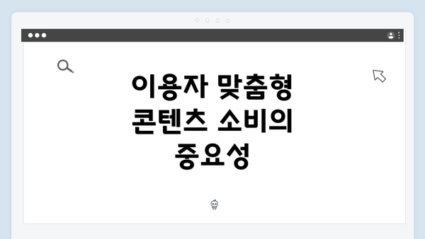 이용자 맞춤형 콘텐츠 소비의 중요성