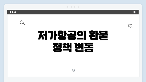 저가항공의 환불 정책 변동