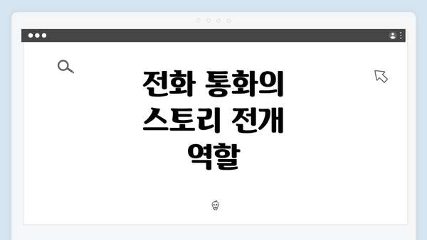 전화 통화의 스토리 전개 역할