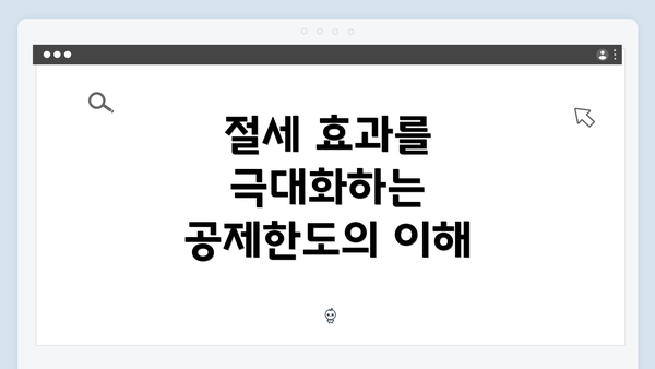 절세 효과를 극대화하는 공제한도의 이해