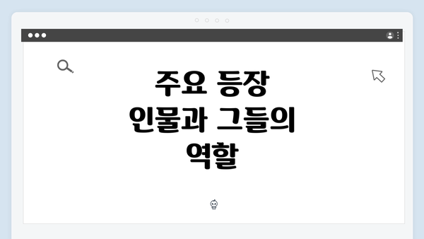 주요 등장 인물과 그들의 역할