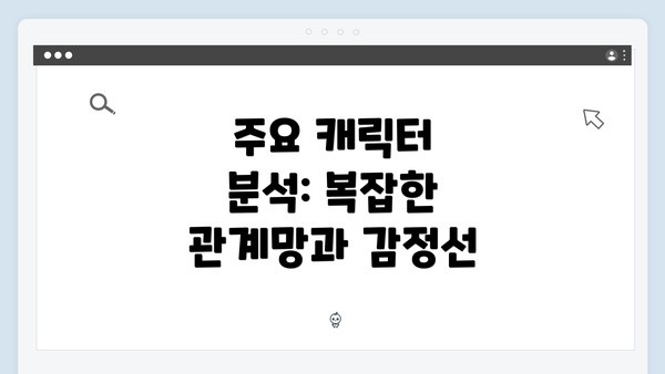 주요 캐릭터 분석: 복잡한 관계망과 감정선