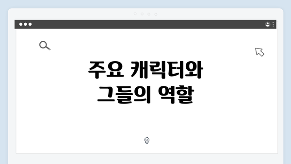 주요 캐릭터와 그들의 역할