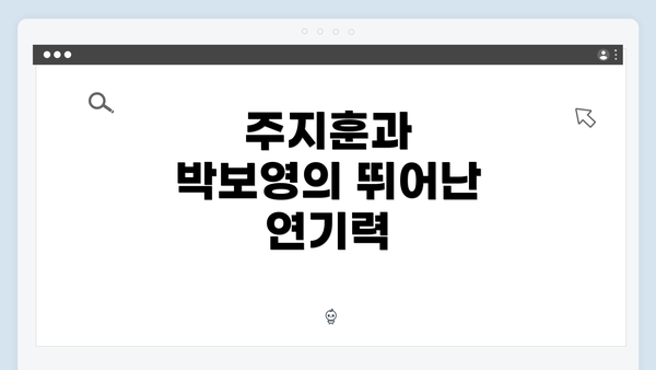 주지훈과 박보영의 뛰어난 연기력