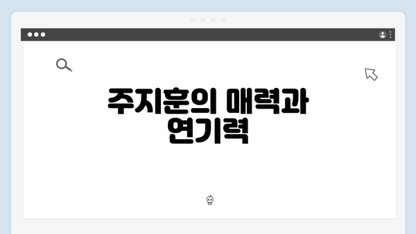 주지훈의 매력과 연기력