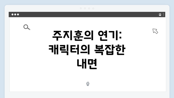 주지훈의 연기: 캐릭터의 복잡한 내면