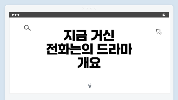 지금 거신 전화는의 드라마 개요