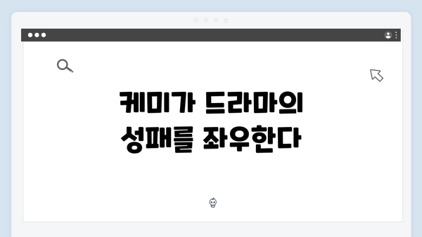 케미가 드라마의 성패를 좌우한다