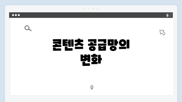 콘텐츠 공급망의 변화