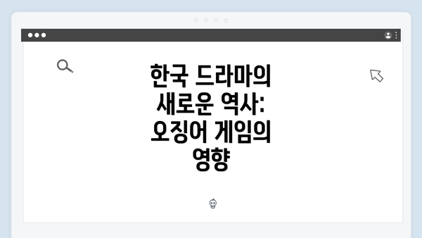 한국 드라마의 새로운 역사: 오징어 게임의 영향