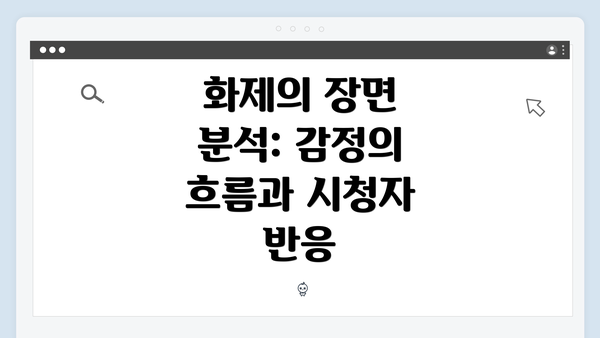 화제의 장면 분석: 감정의 흐름과 시청자 반응