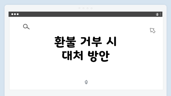 환불 거부 시 대처 방안