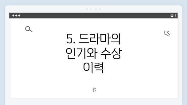 5. 드라마의 인기와 수상 이력