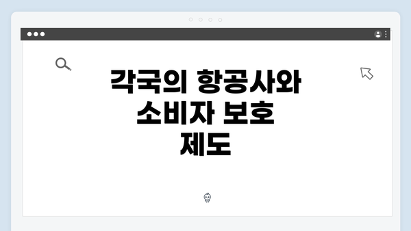 각국의 항공사와 소비자 보호 제도