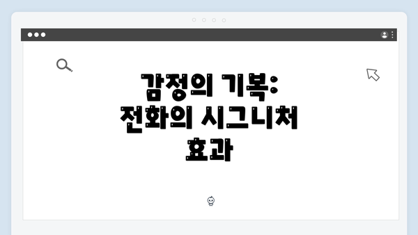 감정의 기복: 전화의 시그니처 효과