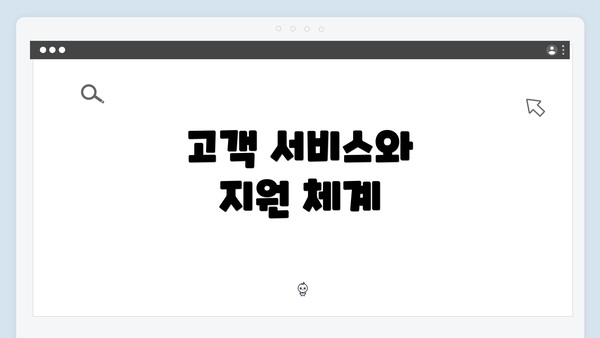 고객 서비스와 지원 체계